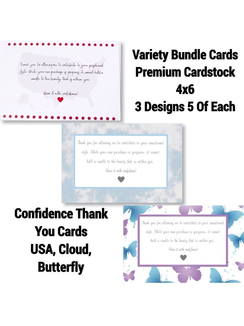 15 Pack Variety Bundle Cards - Confidence Thank You Cards